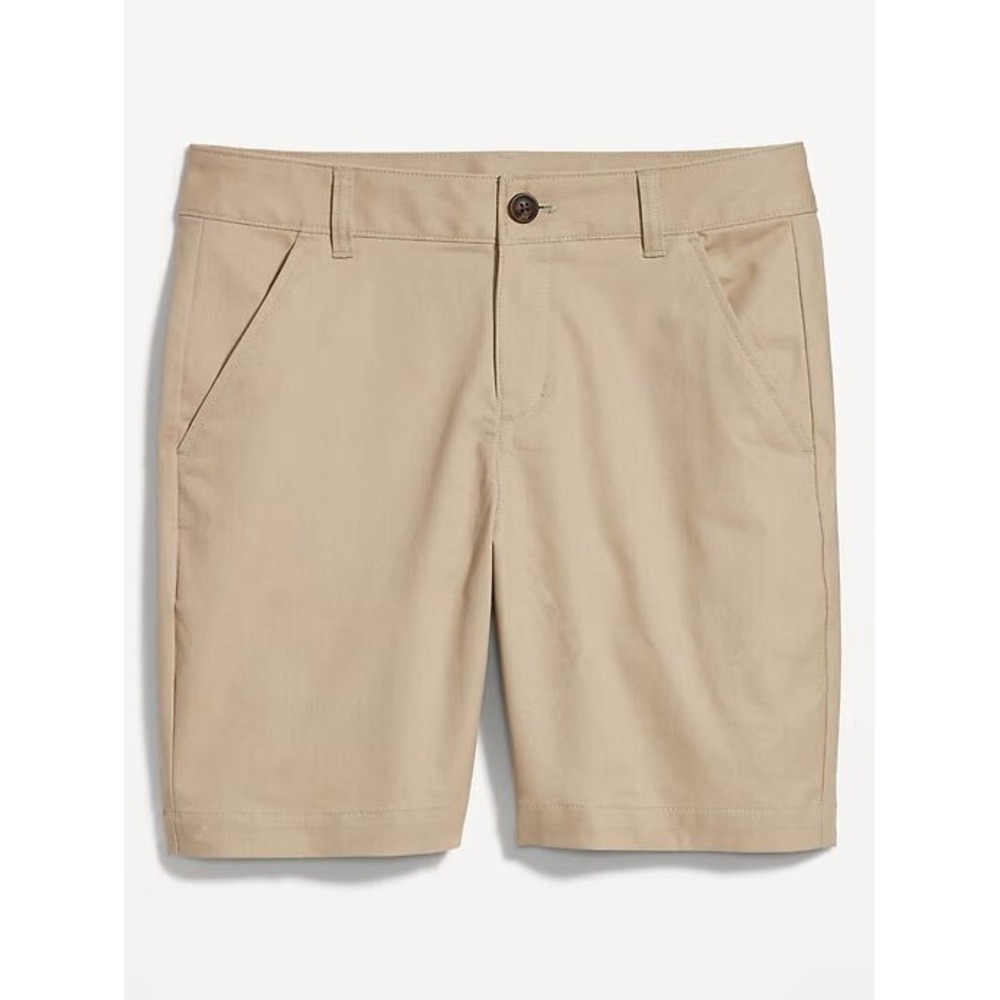 Old Navy Women's High Waist Uniform Bermuda Shorts 7" Inseam - Rolled Oats 14
